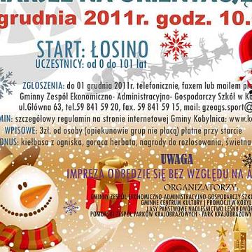 Grafika Zapraszamy na Mikołajkowy marsz na orientację!!!