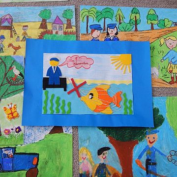 Grafika "Policja na straży środowiska naturalnego"