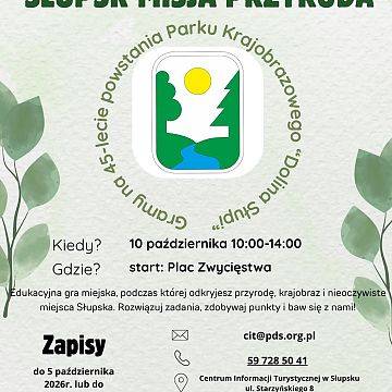 Grafika Gra terenowa „SŁUPSK – MISJA PRZYRODA”.