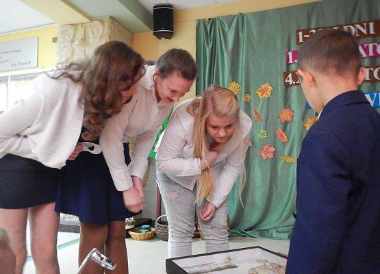 Grafika 4: Rzecz o rakach- z wizytą u klas młodszych w Jezierzycach.